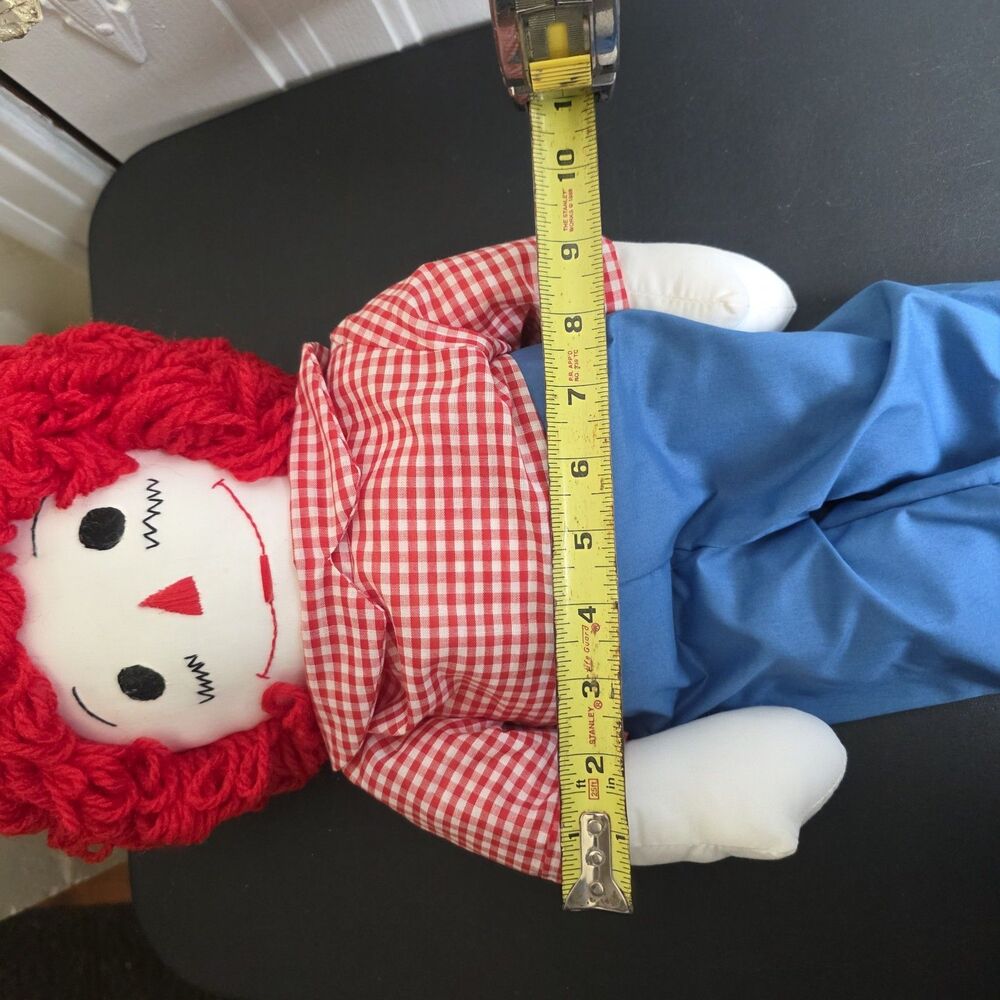 ​Vintage Handmade Raggedy Ann & Andy Large 24" Plush Dolls - Picture 14 of 16